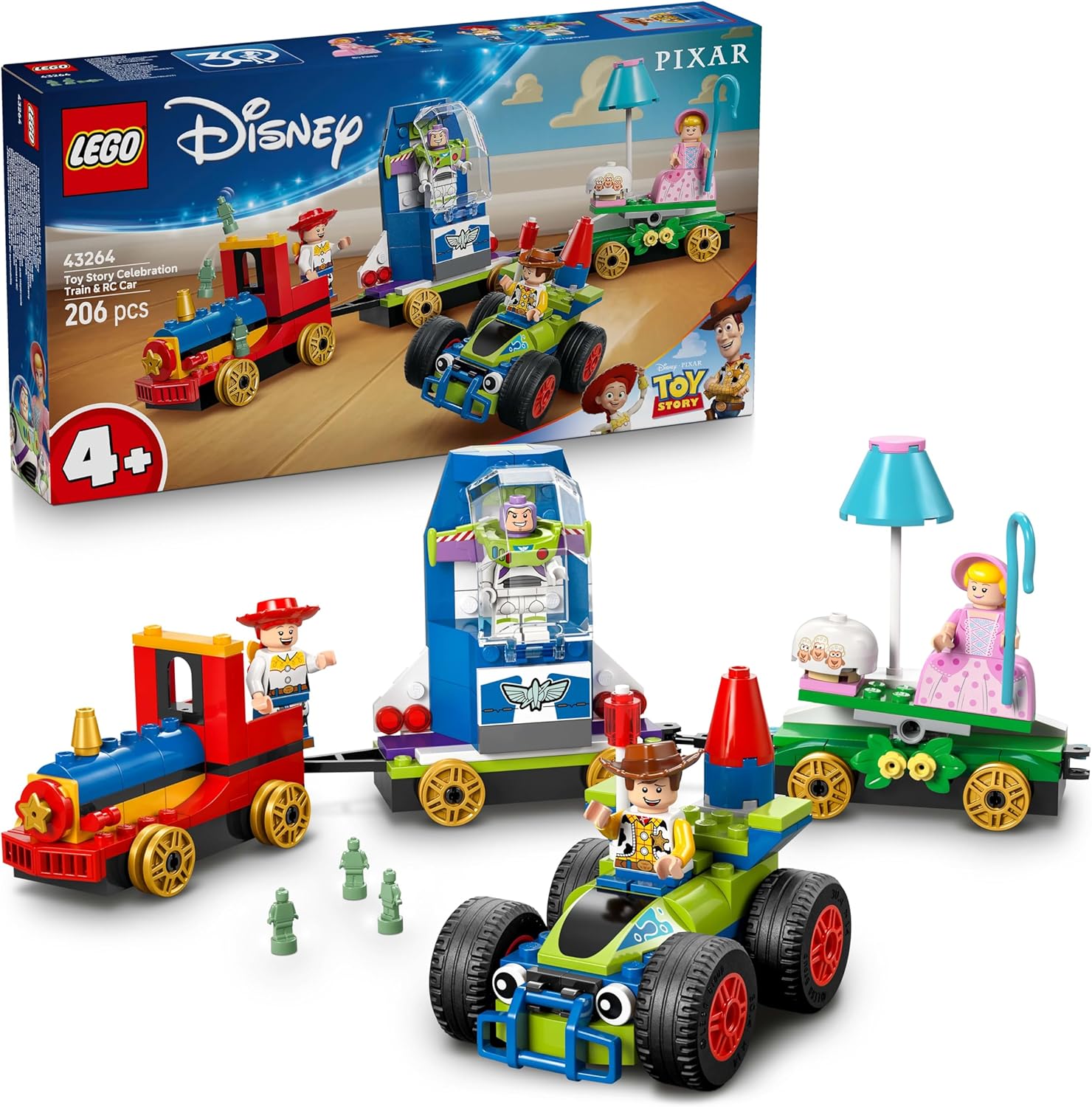 Tren de Celebración de Toy Story y Coche RC