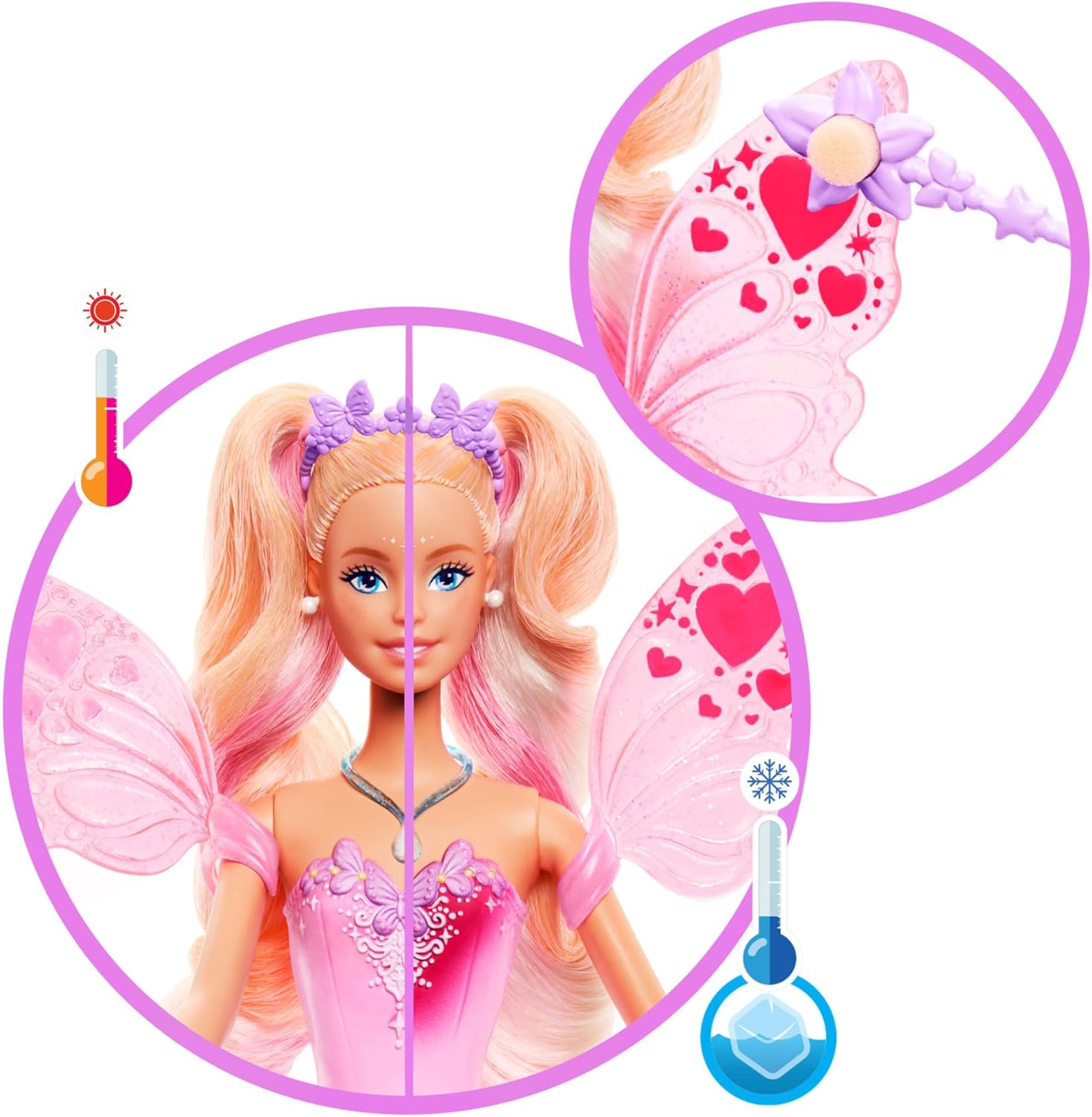 Barbie Color Change Hada Rosa