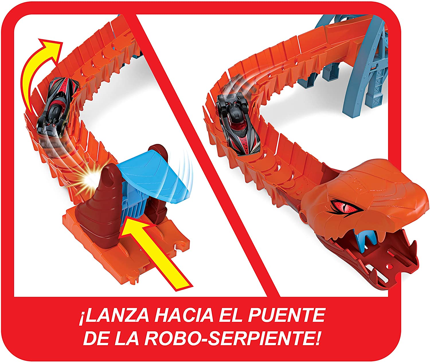 Hot Wheels Puente Furia del Reptil Playset