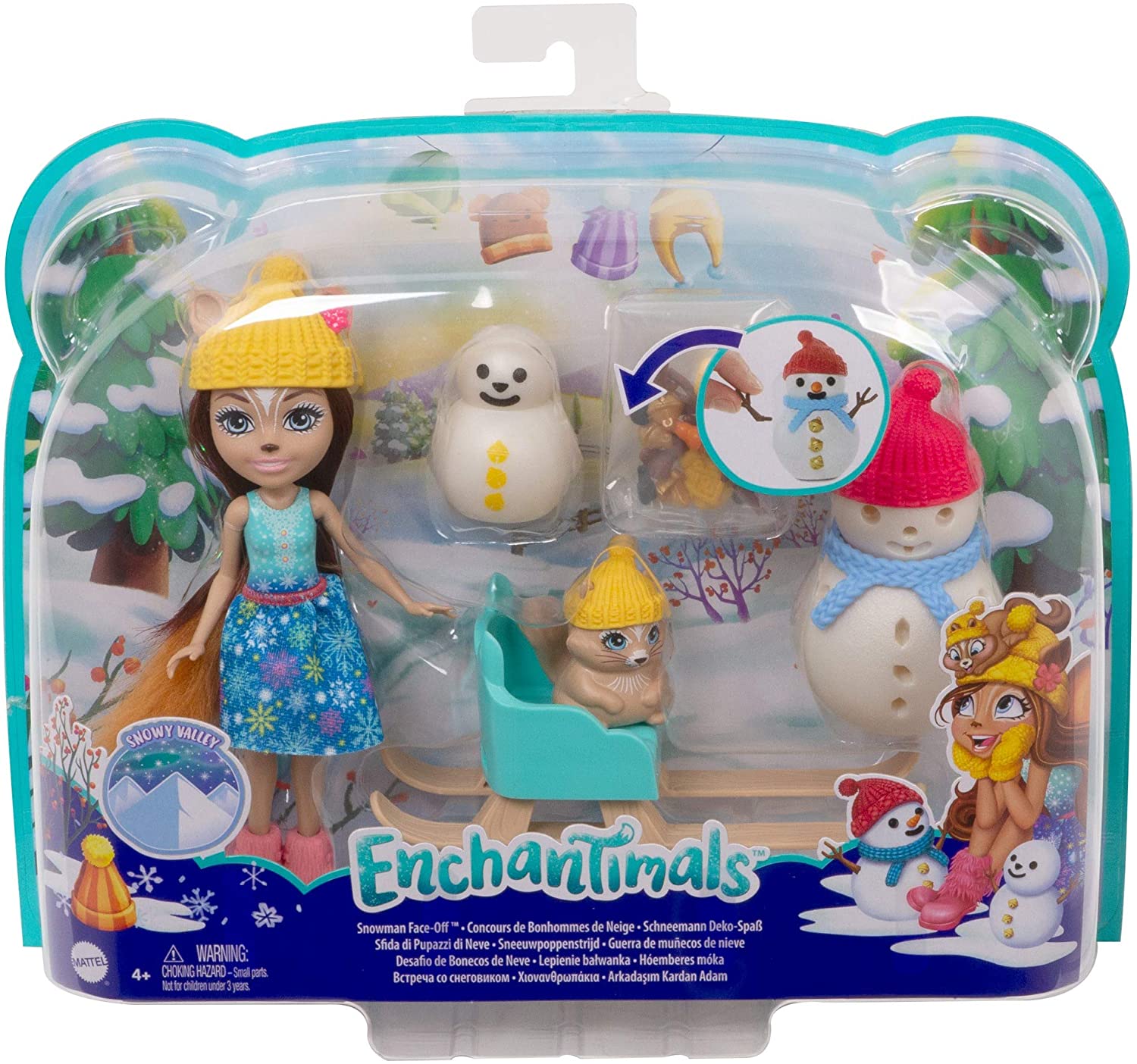 Enchantimals Ardilla Guerra de Muñecos de Nieve