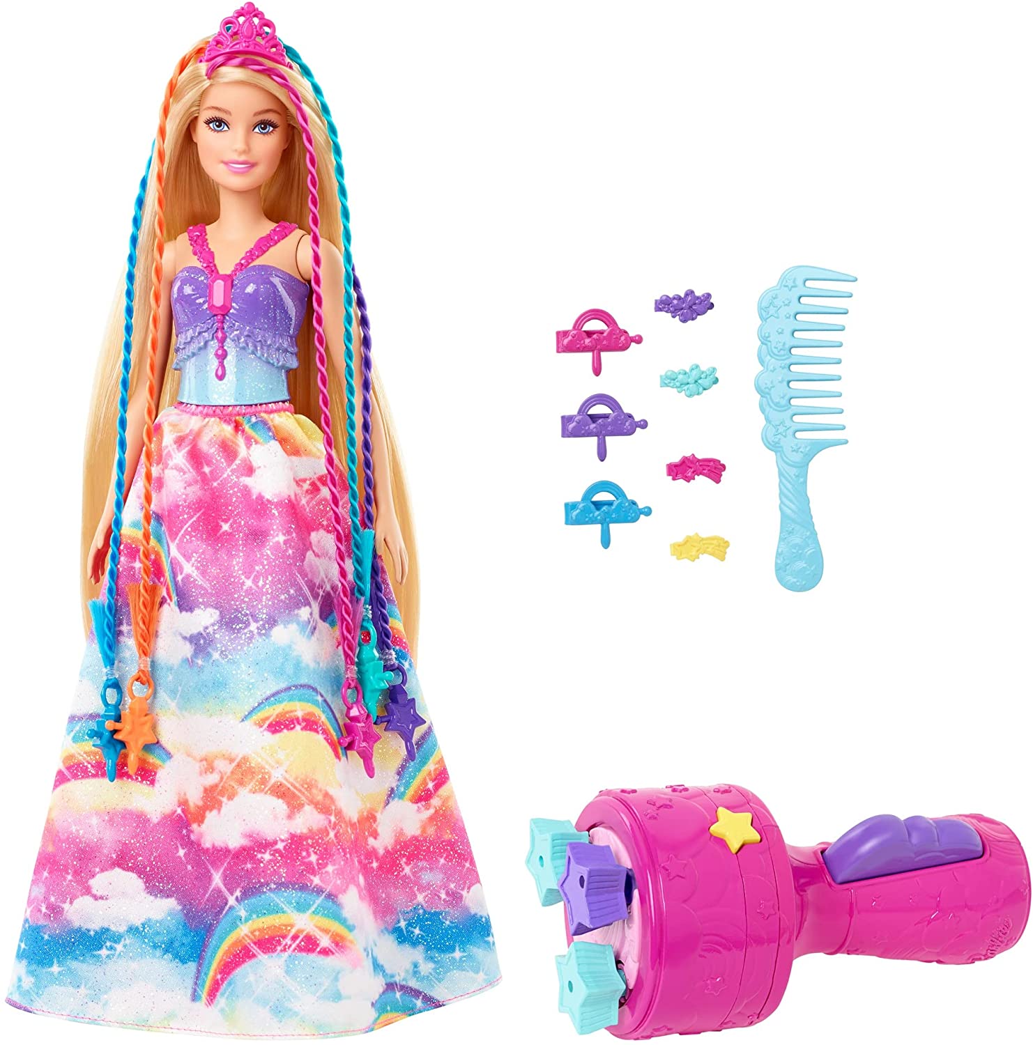 Barbie Princesa Trenzas de Colores