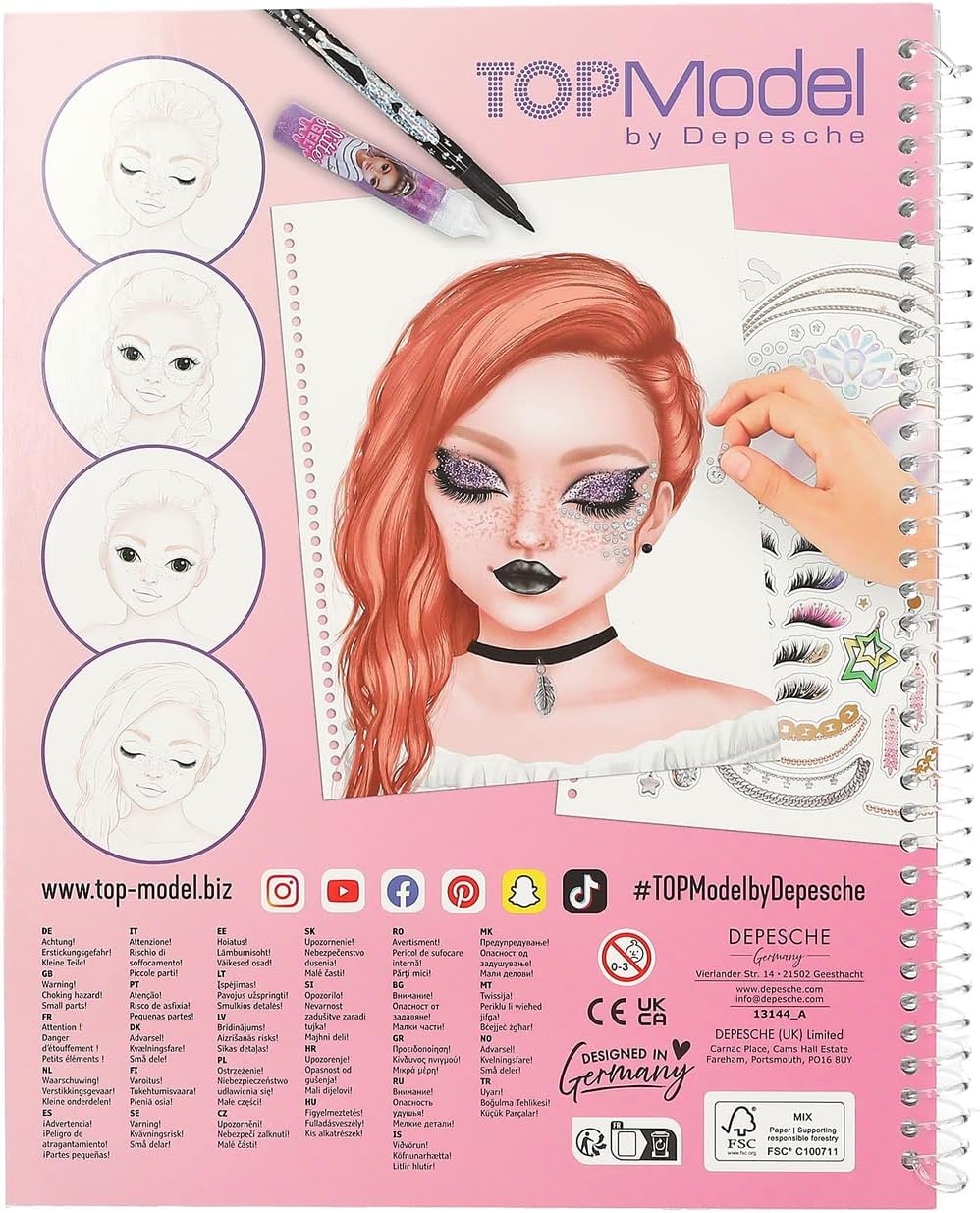 TOPModel Make-up Colouring Book