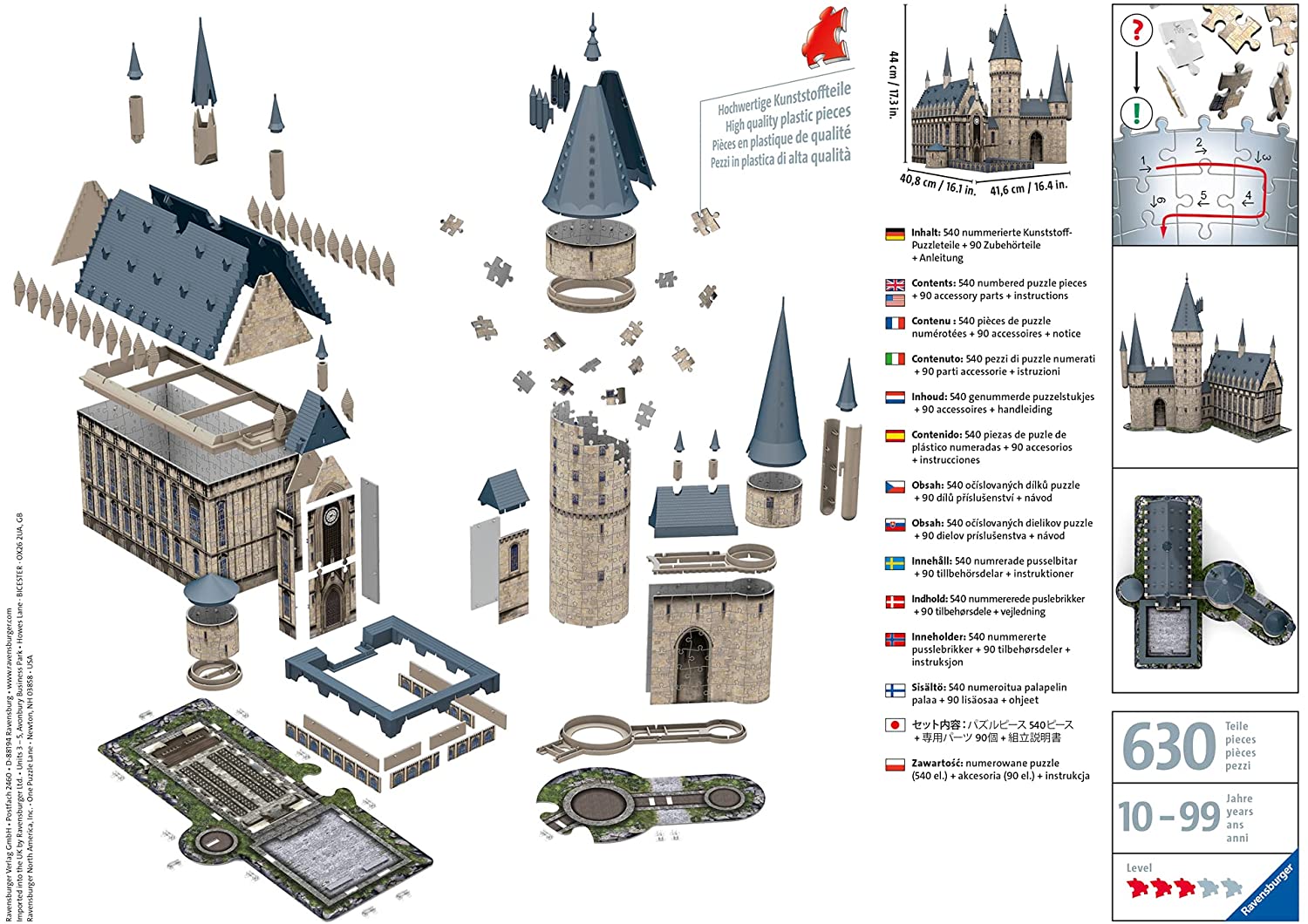 Puzzle 3D Castillo de Hogwarts 540p
