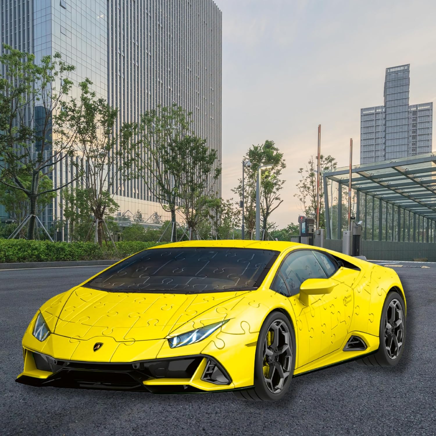 Puzzle 3D Lamborghini Huracán EVO amarillo