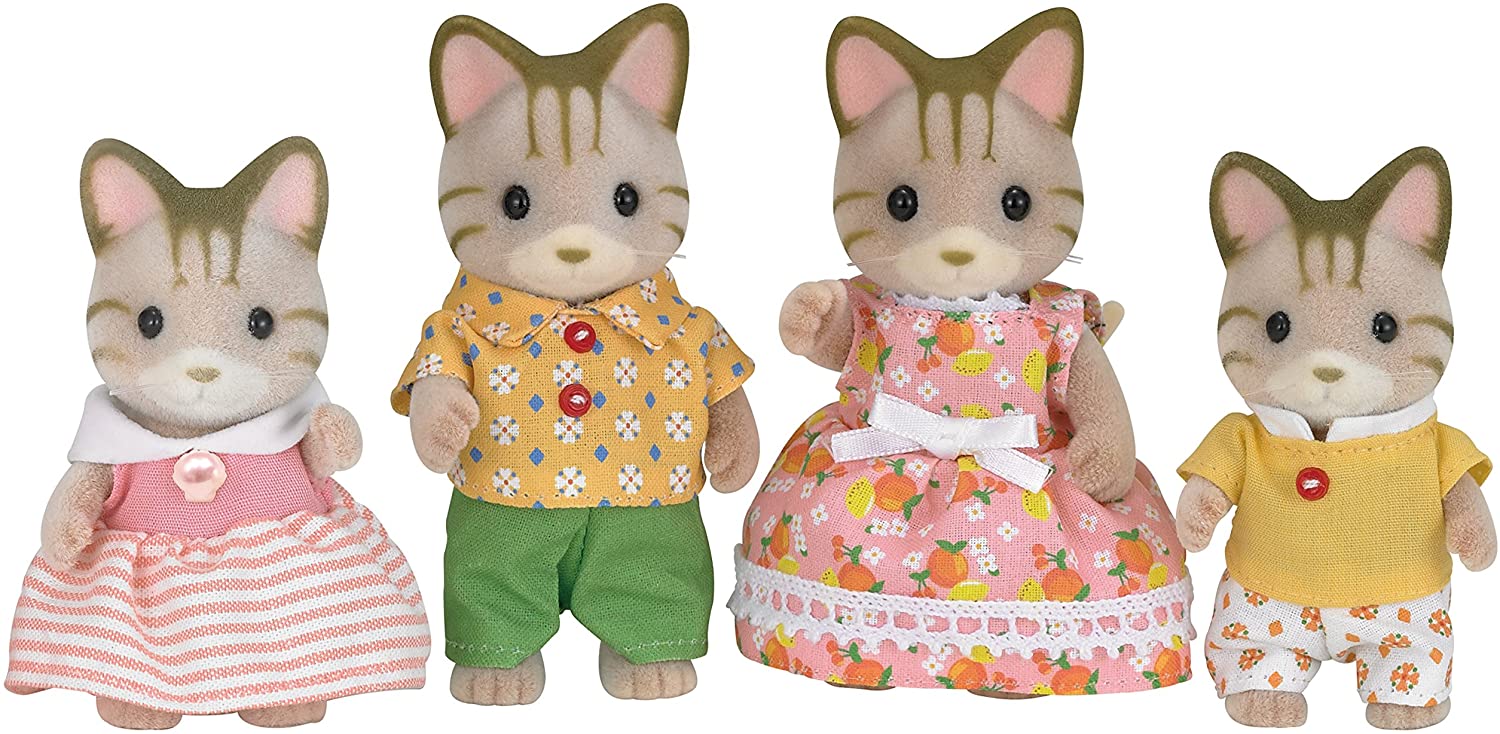 Sylvanian Families - Familia Gatos Rayas