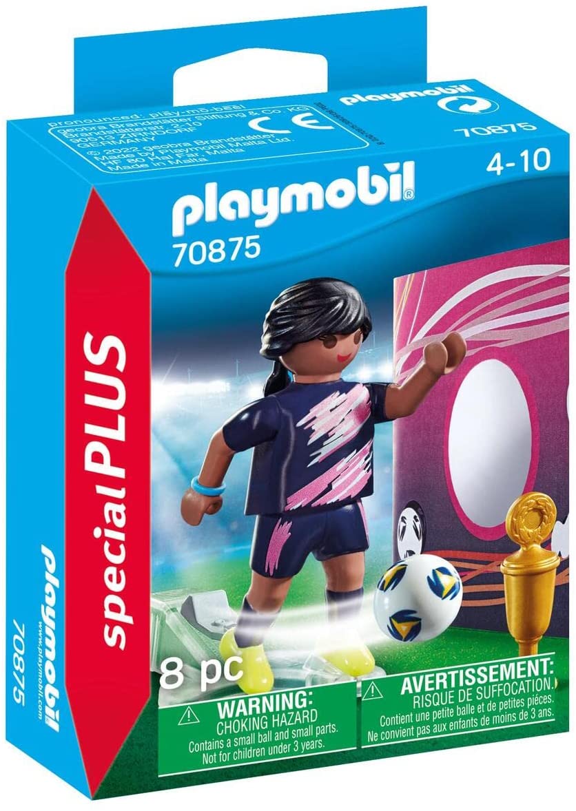 Futbolista con muro de gol