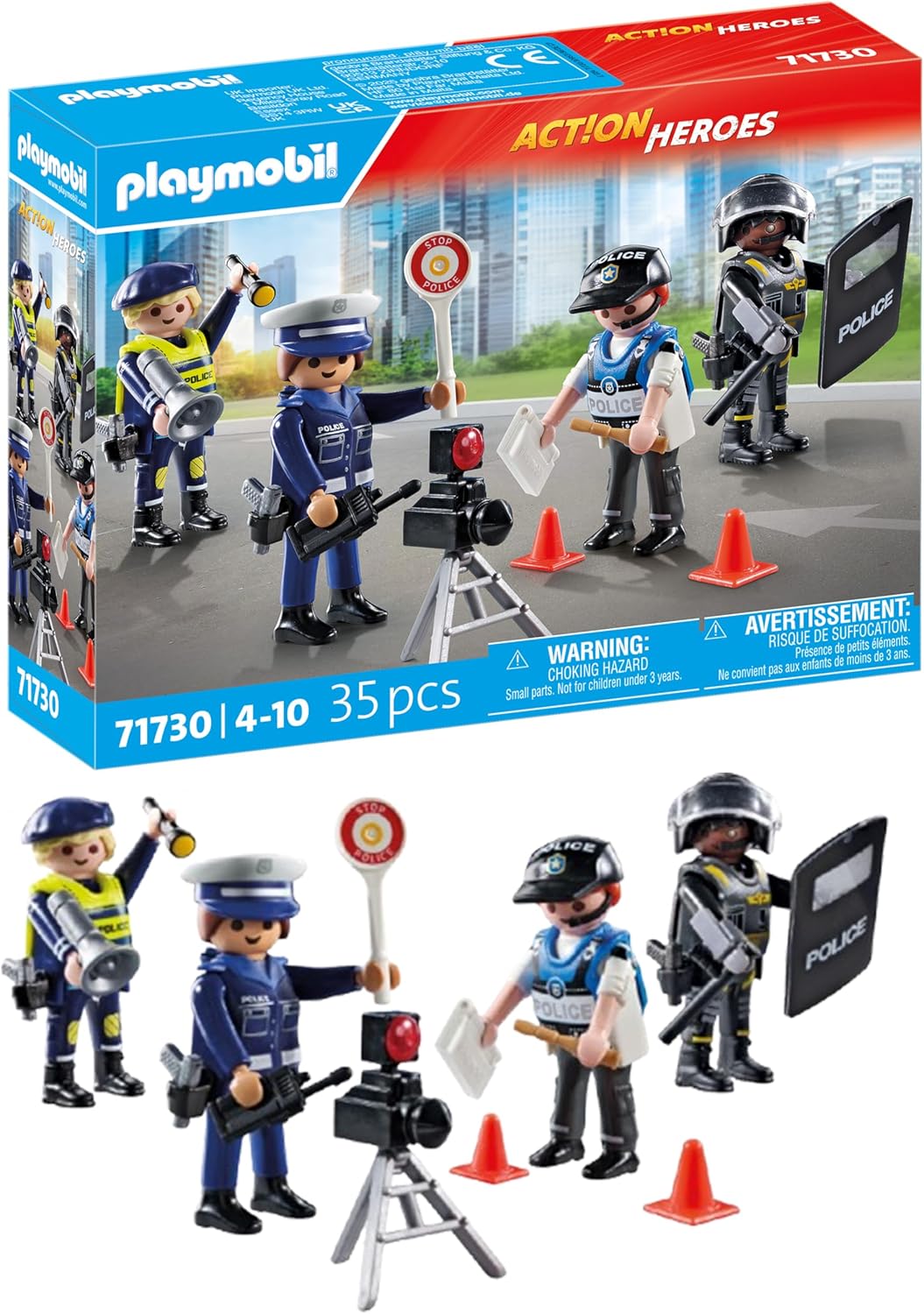 Set de figuras de policía