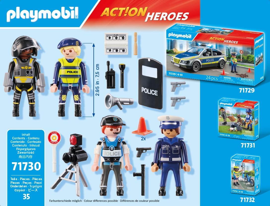 Set de figuras de policía