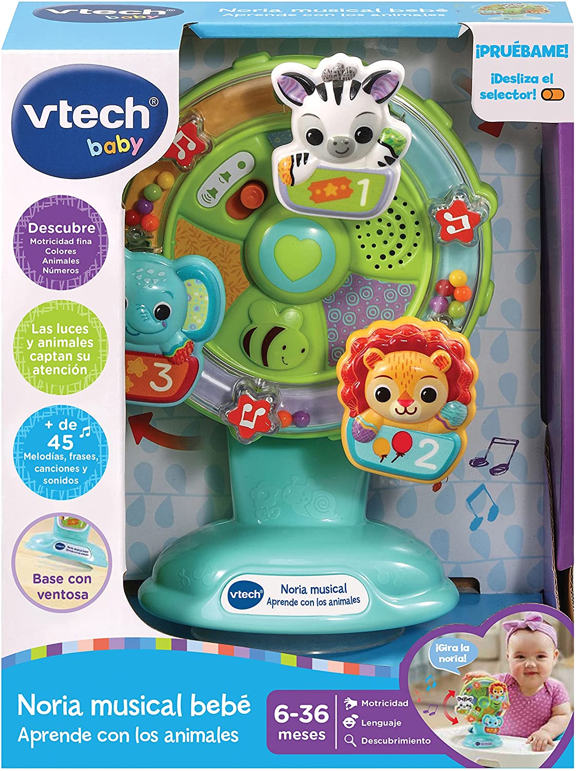 Primeras canciones, libro interactivo para bebé +6 meses – Vtech