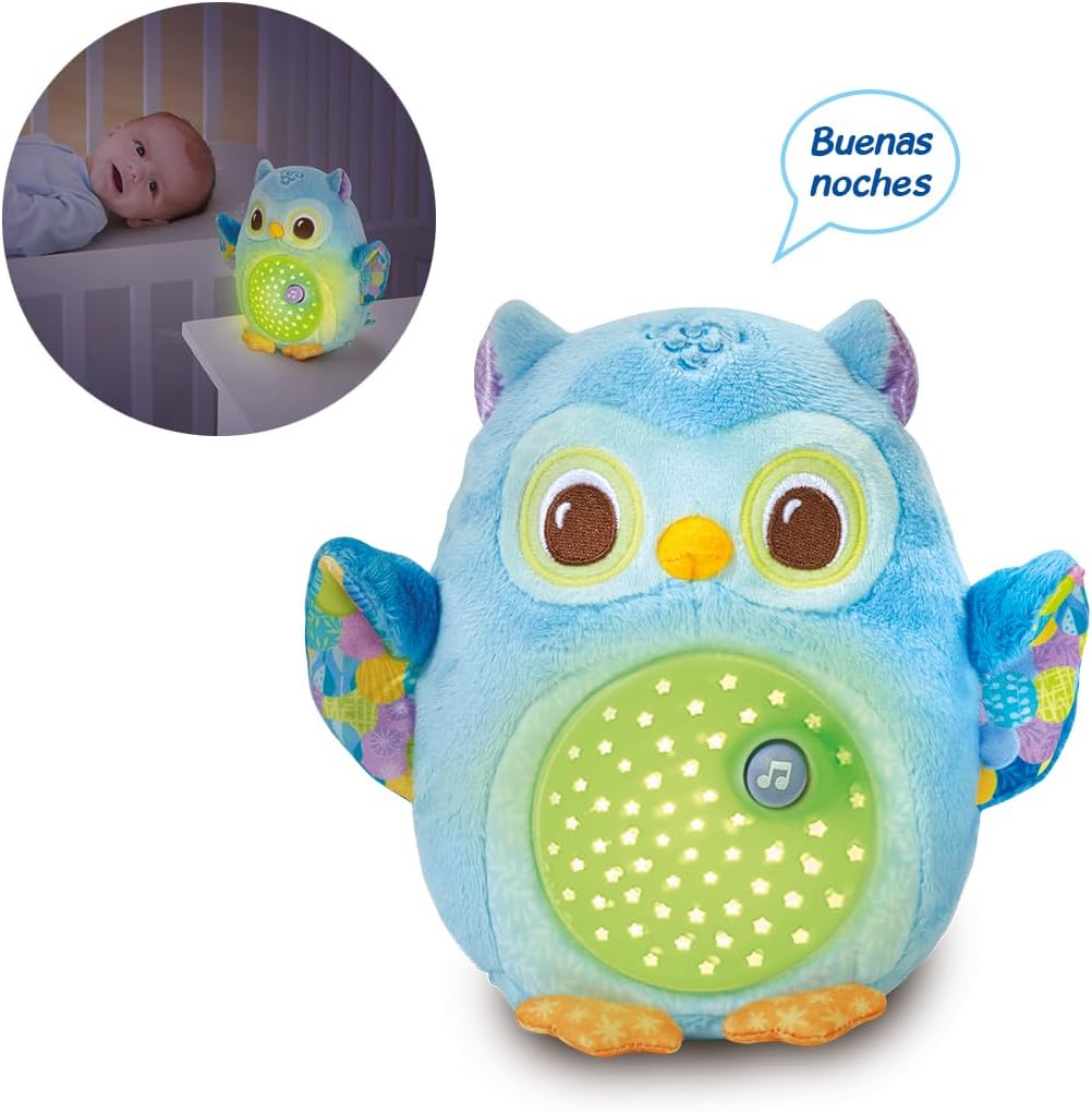 Proyector de peluche Búho estrellitas