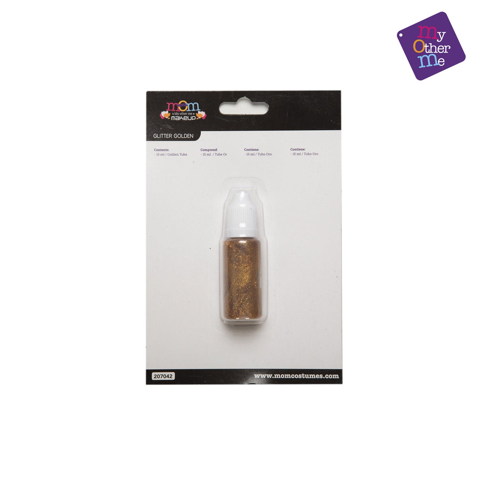 Maquillaje Glitter en Tubo Dorado