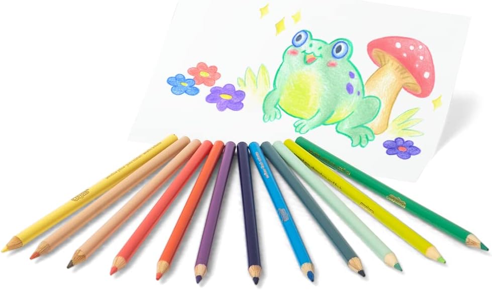 12 lápices de colores pastel