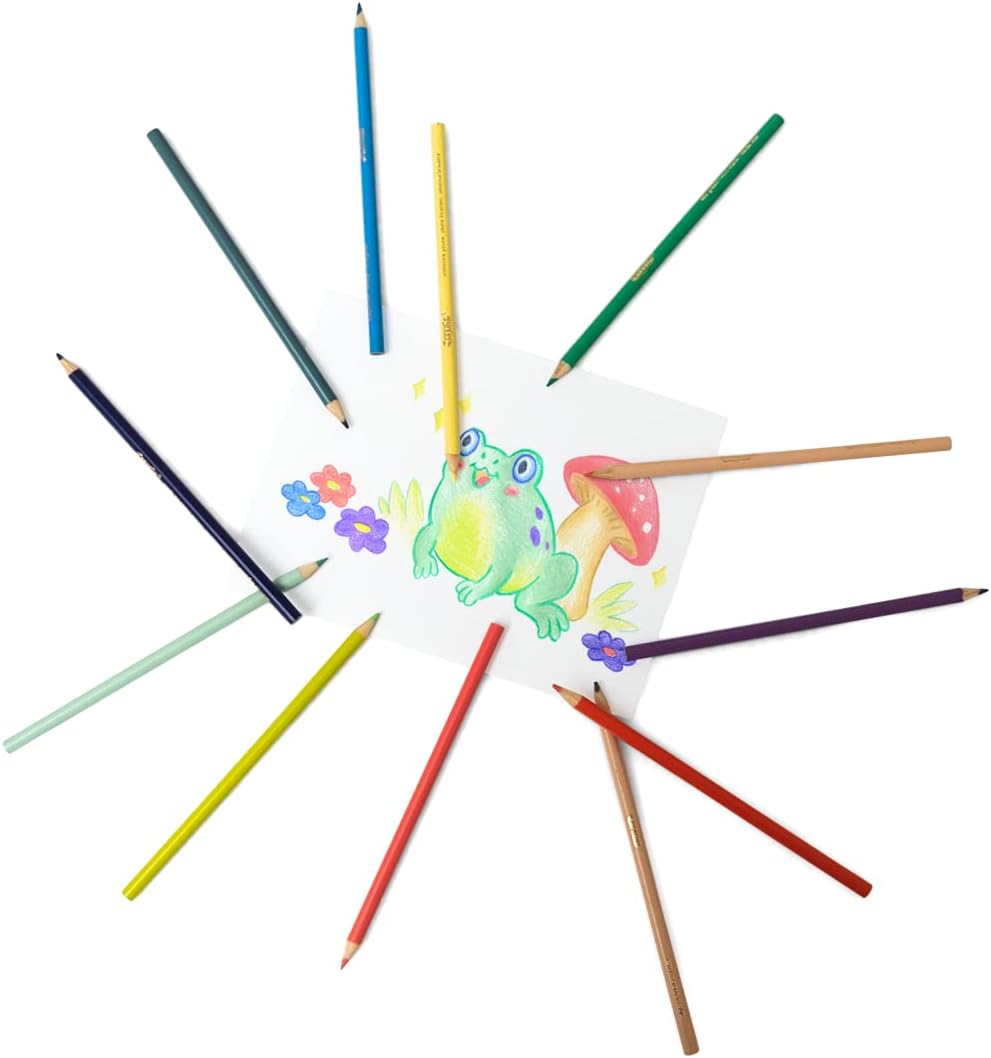 12 lápices de colores pastel