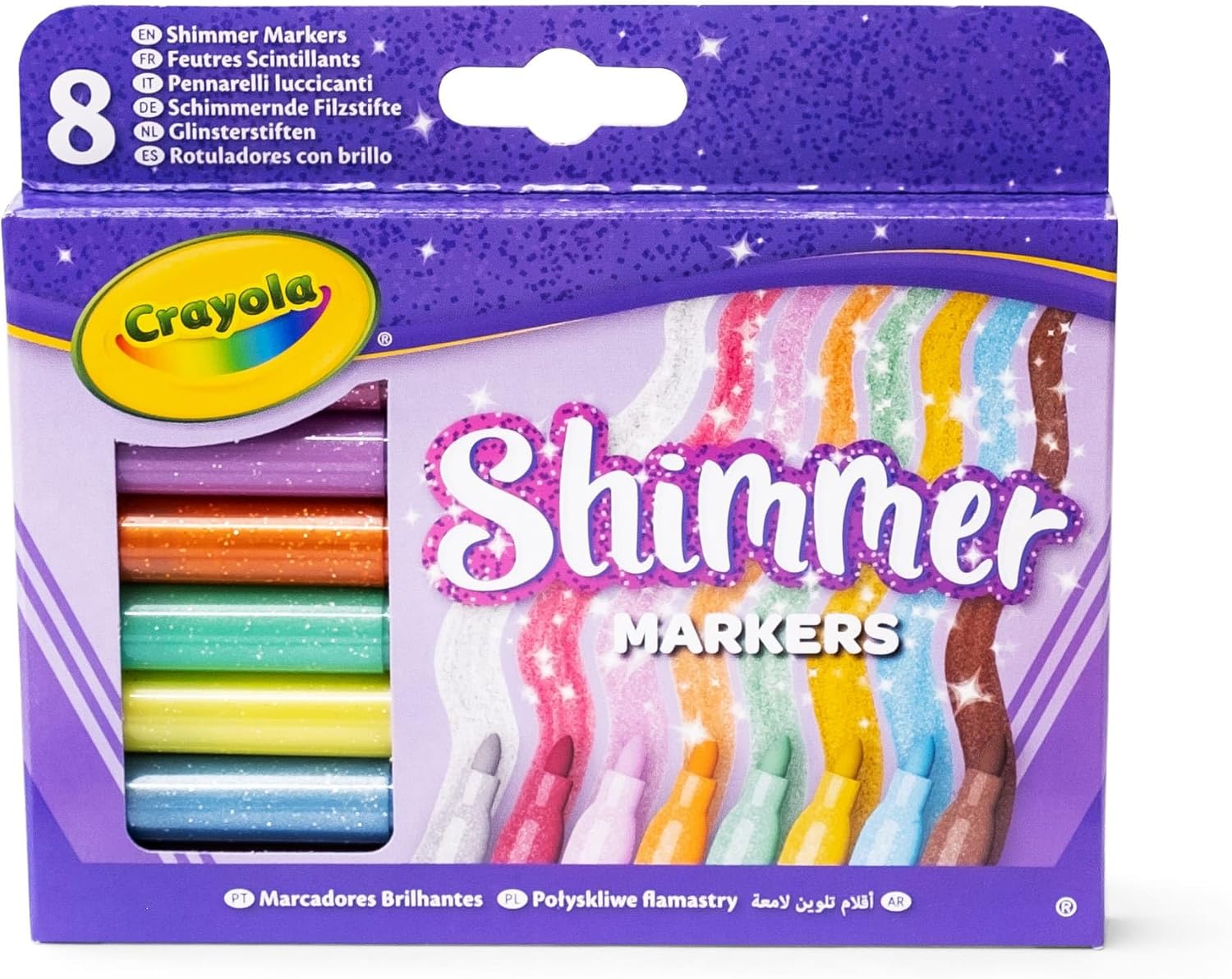 8 Rotuladores Efectos Glitter