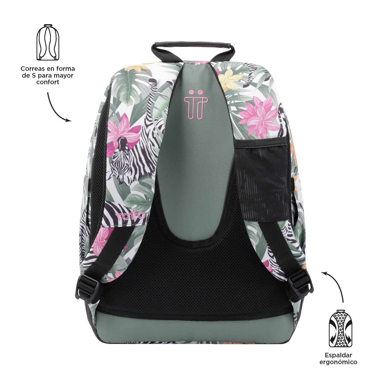 Mochila escolar Crayoles, Cebra