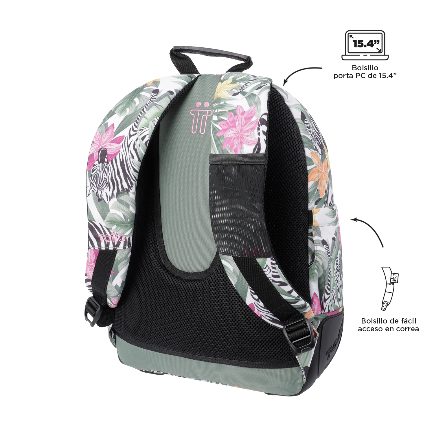 Mochila escolar Crayoles, Cebra