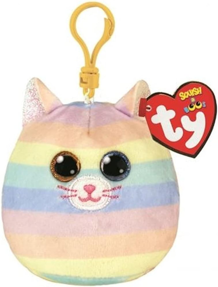 TY Squish Clip: Heather, gato unicornio 9cm
