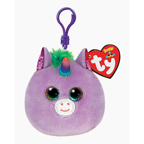 TY Squish Clip: Rosette, unicornio morado 9cm