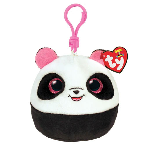 TY Squish Clip: Bamboo, panda 9cm