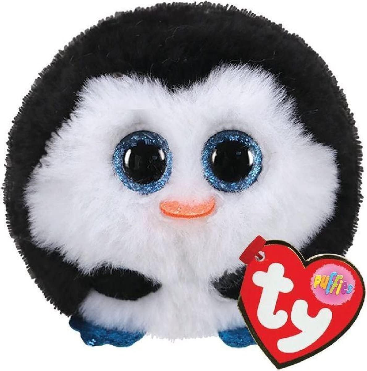 TY Puffies: Waddles, pingüino blanco y negro 10cm