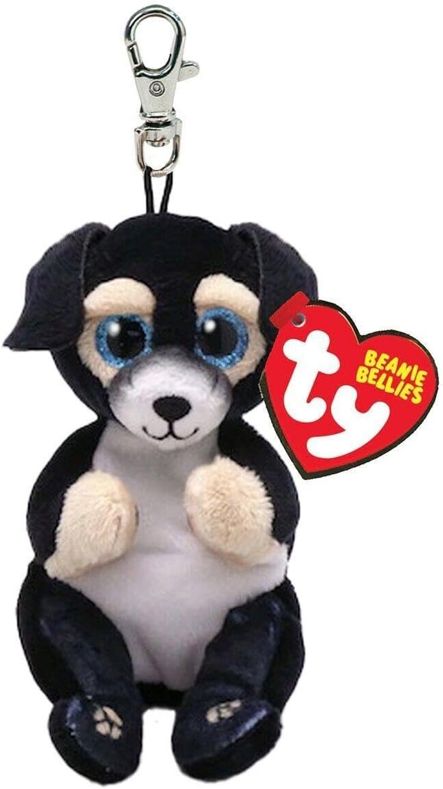 TY Bellies Clip: Ranger, perro negro 8,5cm