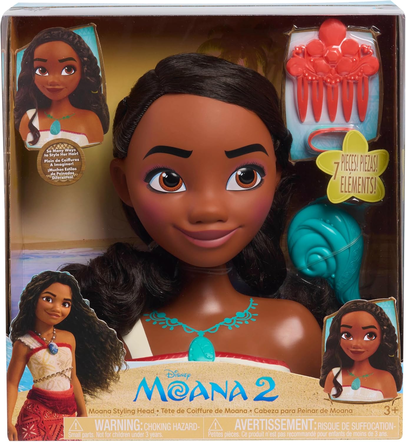 Busto Peinados Vaiana Moana 2 Disney