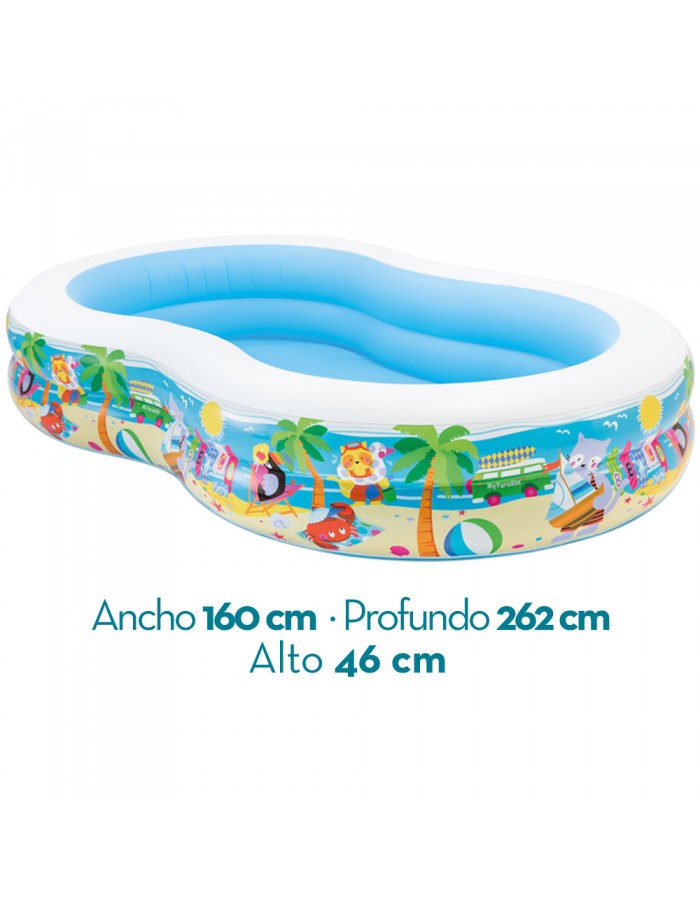 Piscina paradise 262x160x46 700l