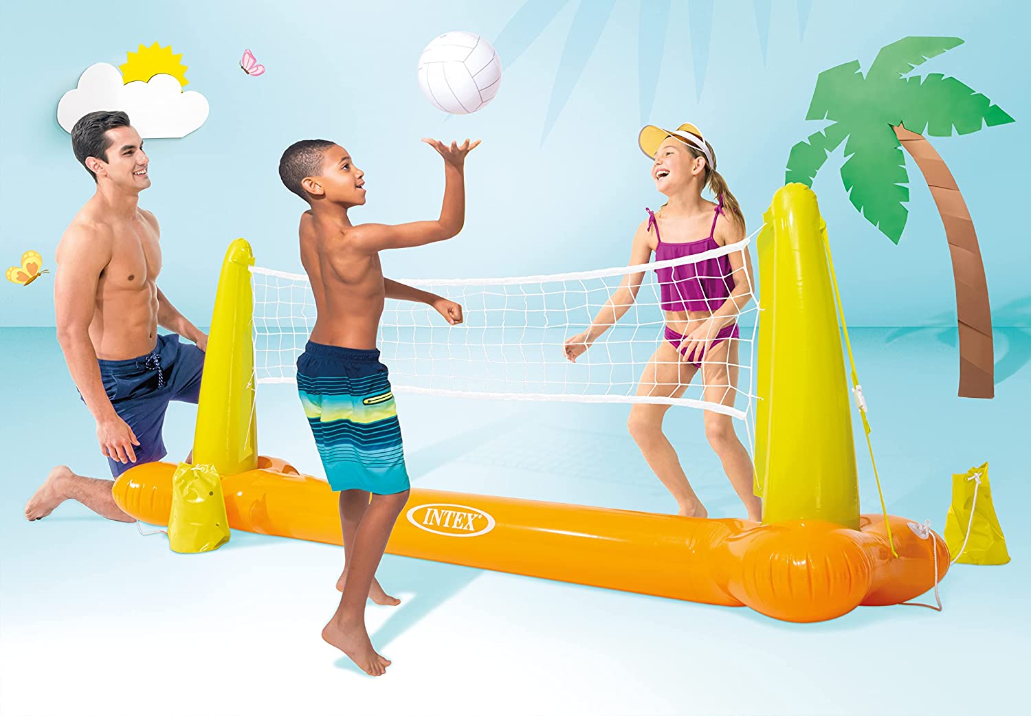 Juego Voley piscina 239x64x91 con balón