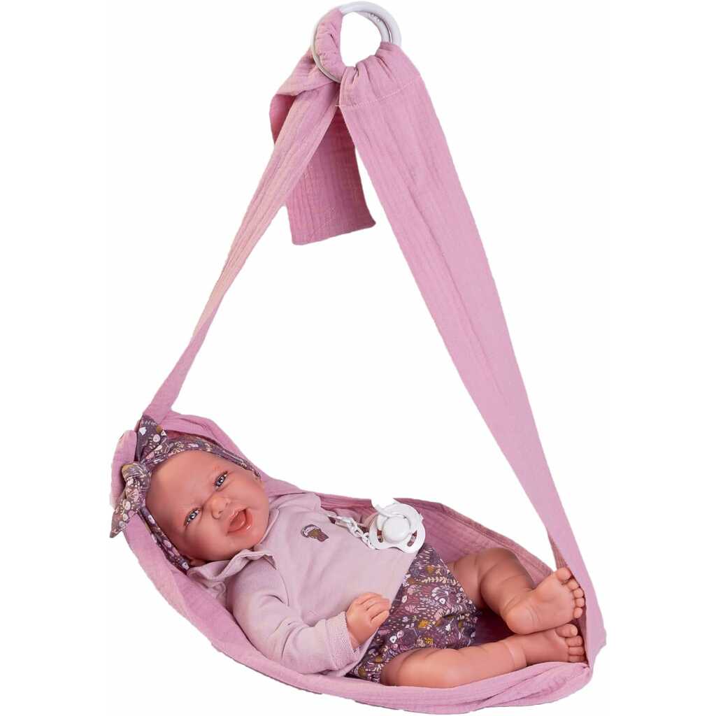 recién nacida carla con fular portabebé 42cm