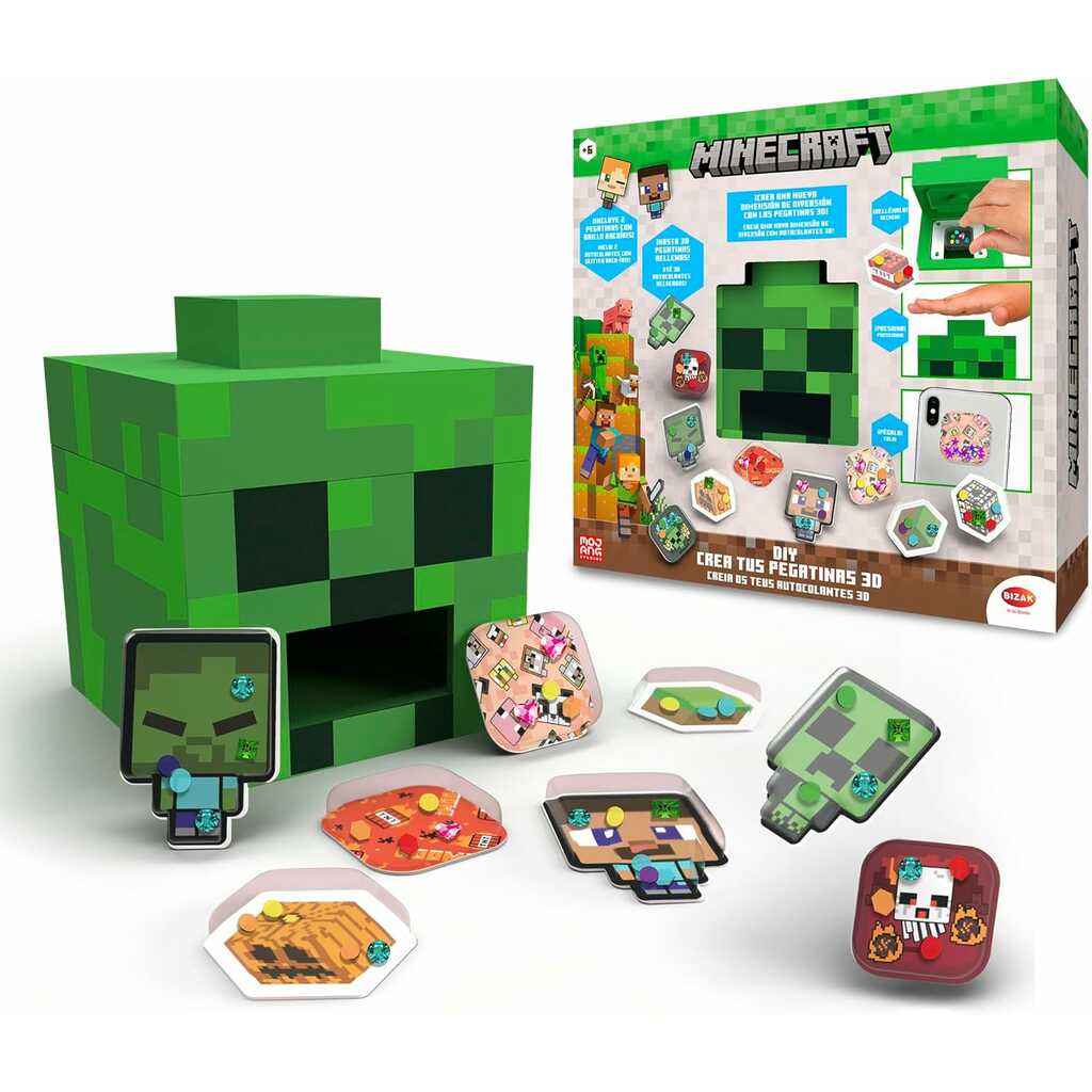minecraft crea tus pegatinas 3d