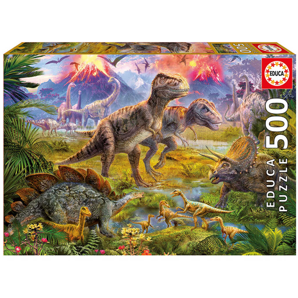 puzzle 500 encuentro de dinosaurios