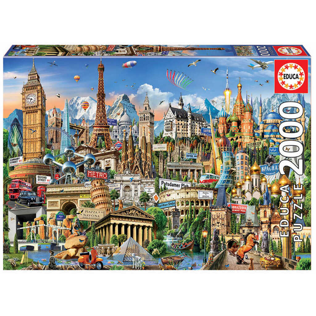 puzzle 2000 símbolos de europa