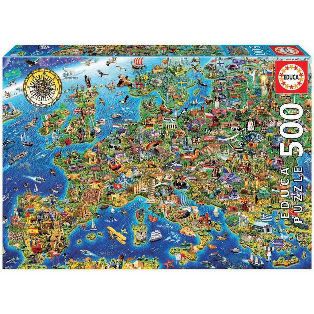 puzzle 500 mapa de europa