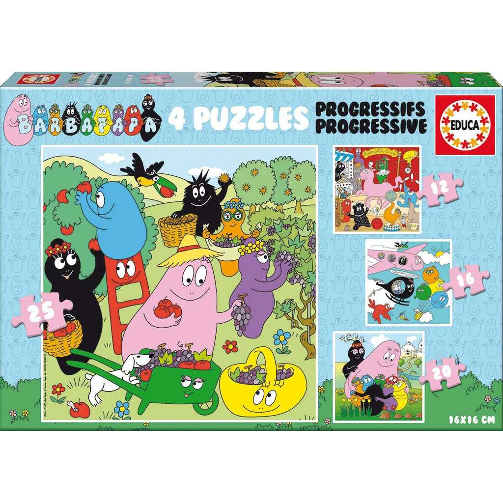 puzles progresivos barbapapa 12-16-20-25