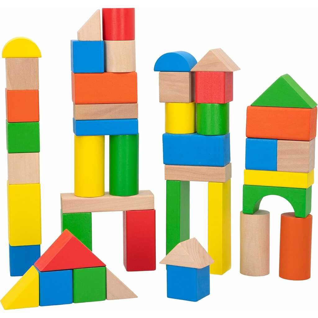 cubo 100 bloques de madera woomax