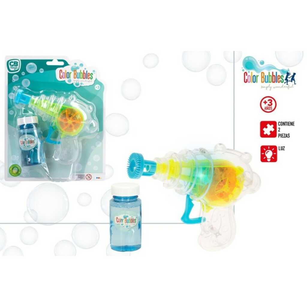 pistola pompas con luz