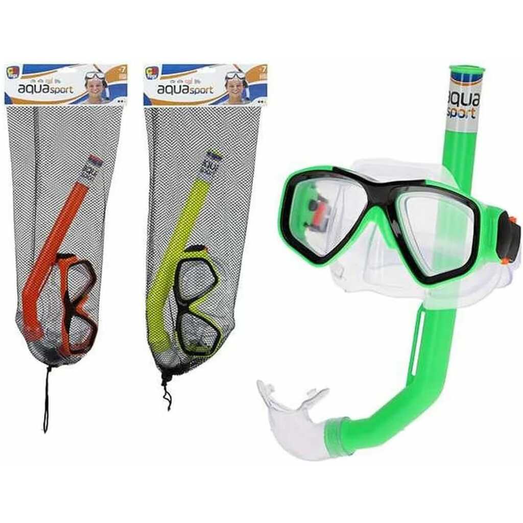 aqua sport set máscara + tubo buceo junior