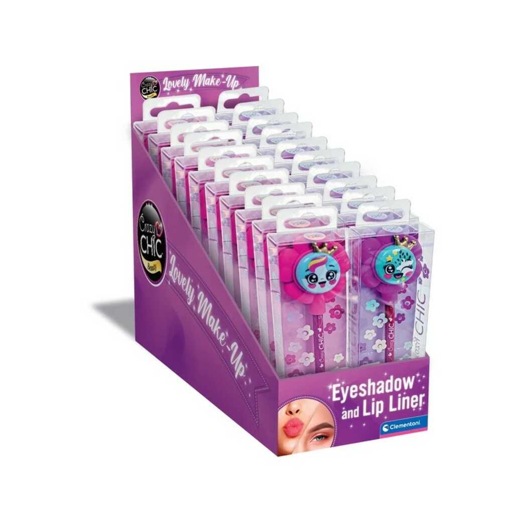 eyeshadow pot flowers & lip liner display