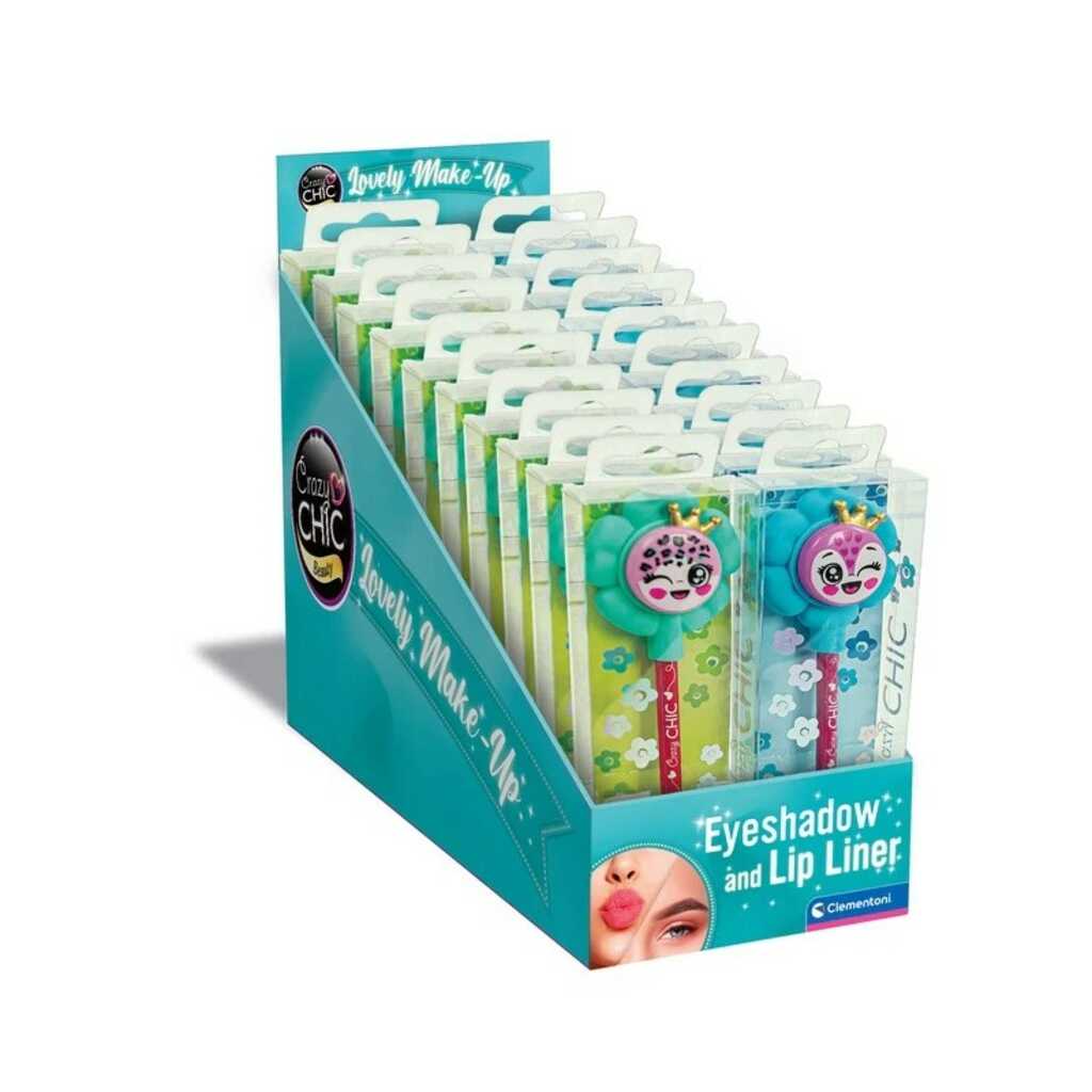 eyeshadow pot flowers & lip liner display