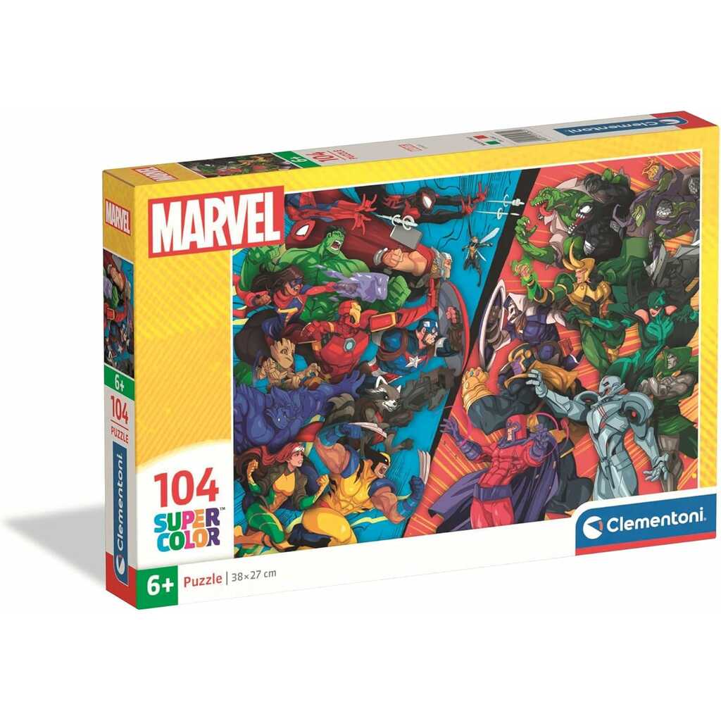 puzzle 104 marvel héroes vs villanos