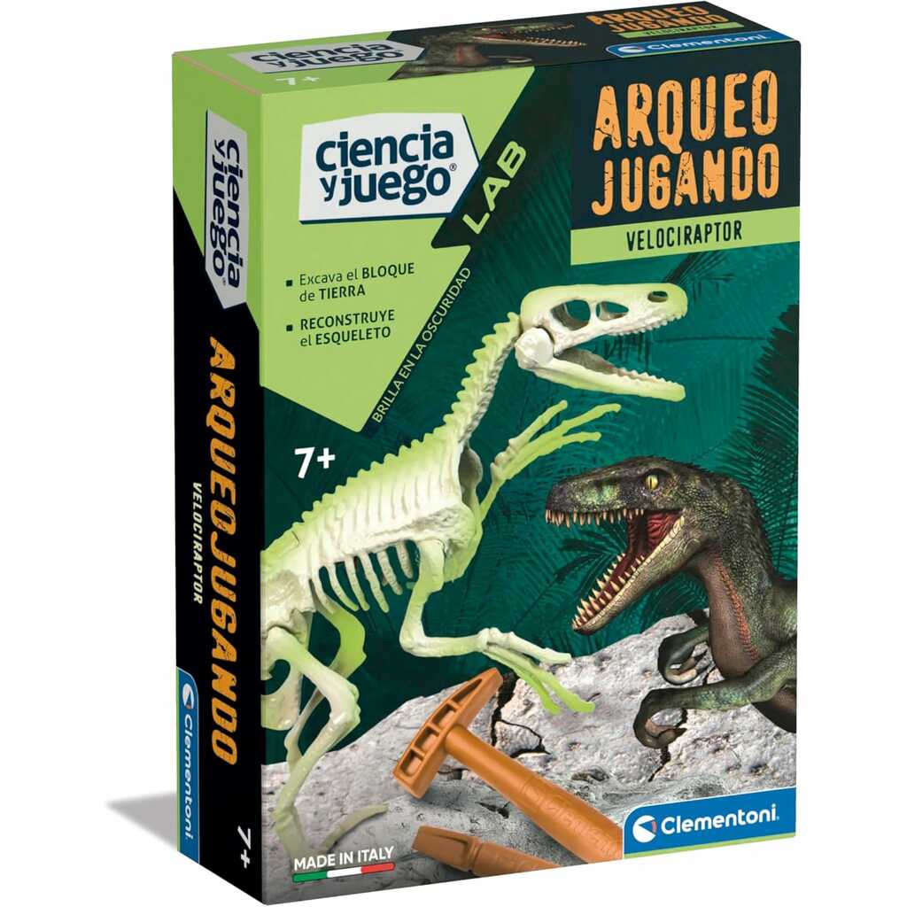 arqueojugando velociraptor fosforescente