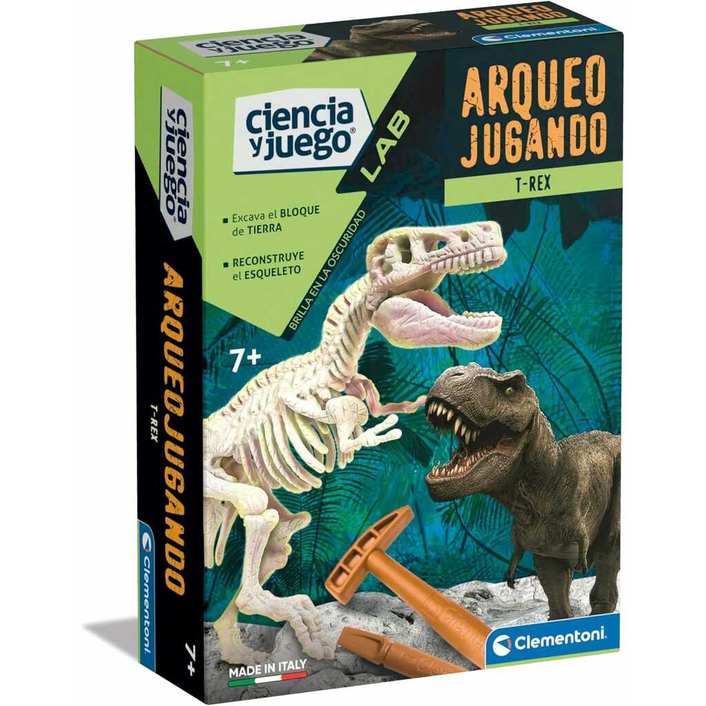 arqueojugando t-rex fosforescente