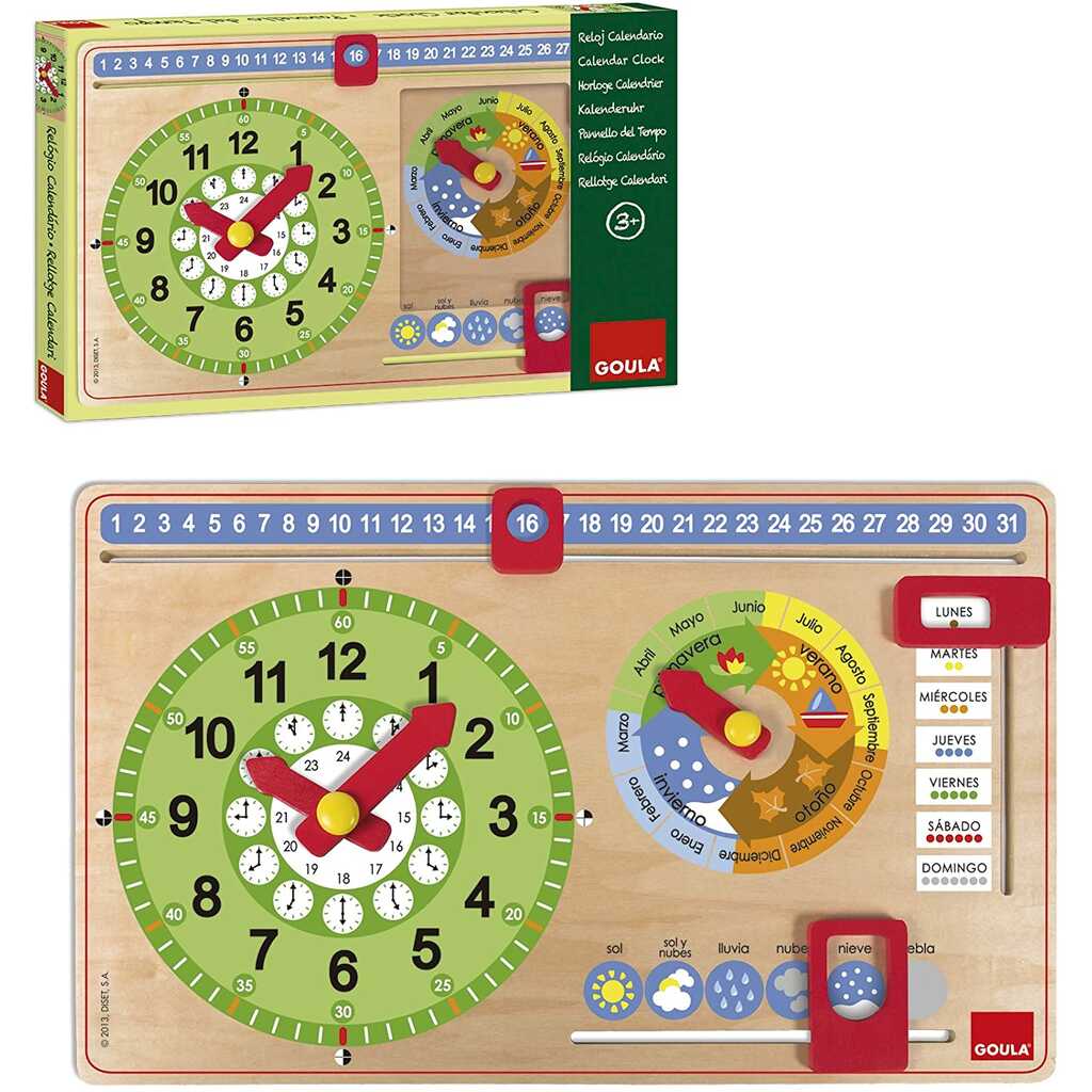 reloj calendario castellano