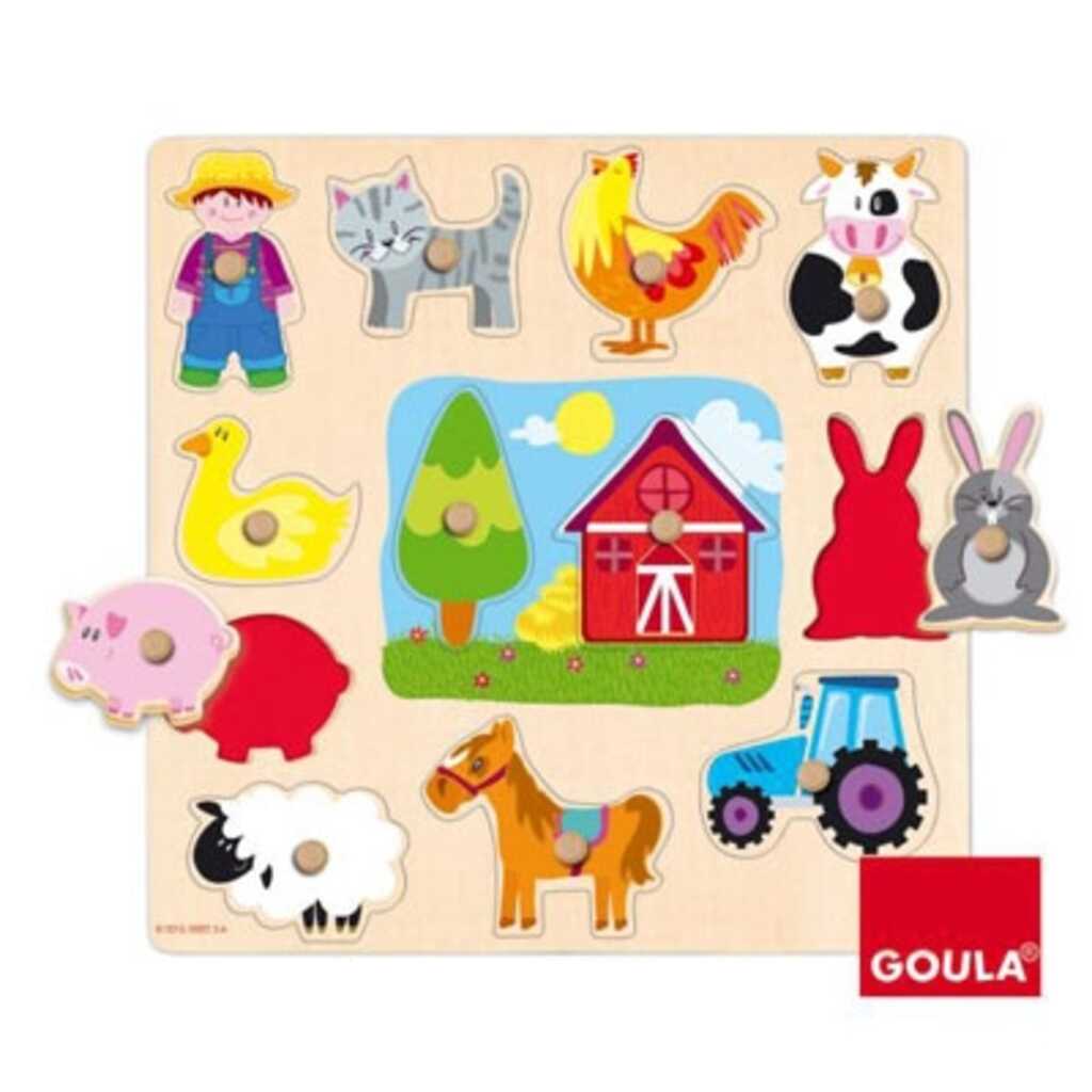 puzzle siluetas granja 28x28cm