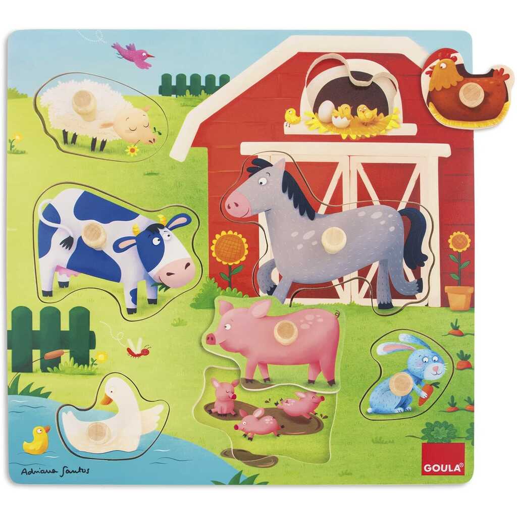 puzzle mamás y bebés granja