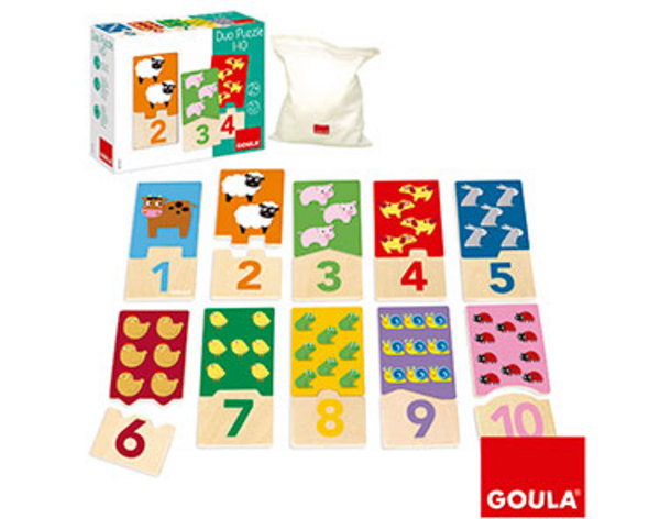 puzzle duo animales 1-10