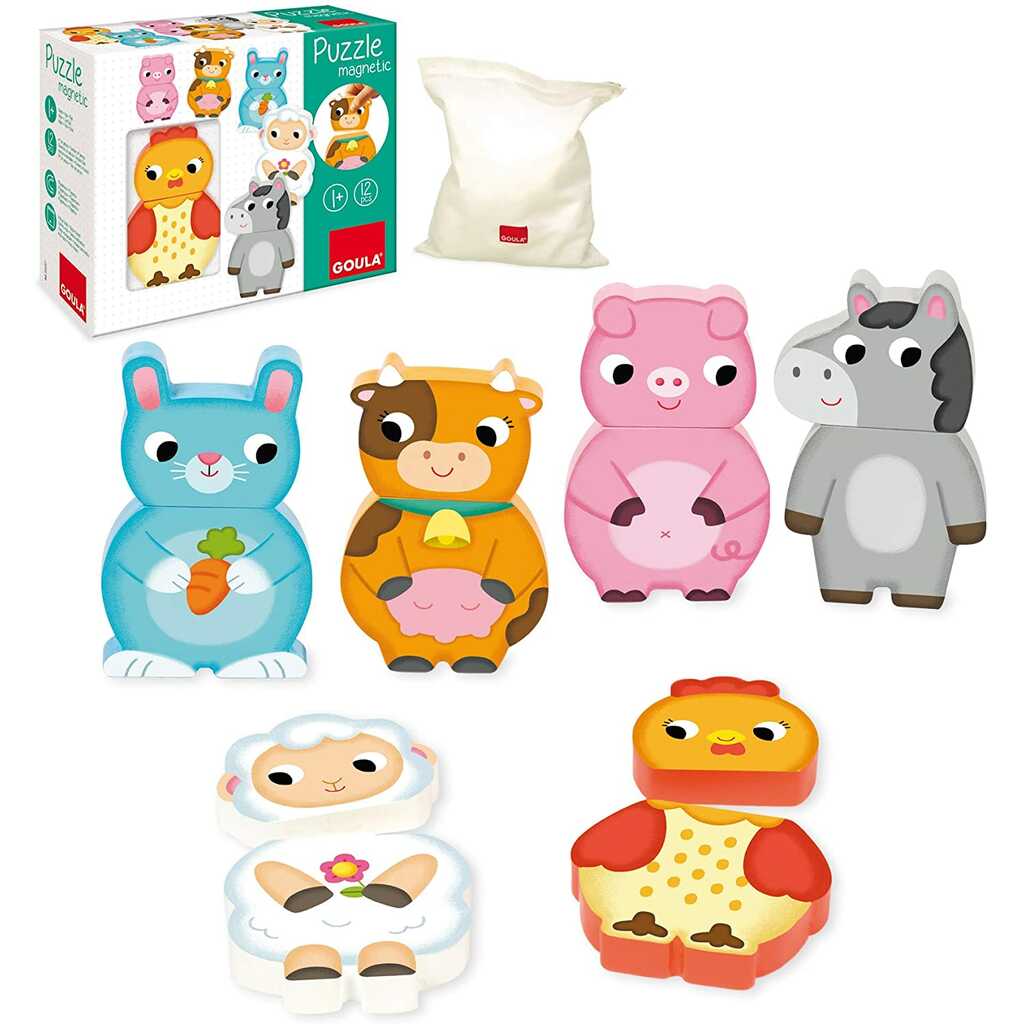 puzzle magnético intercambiable granja