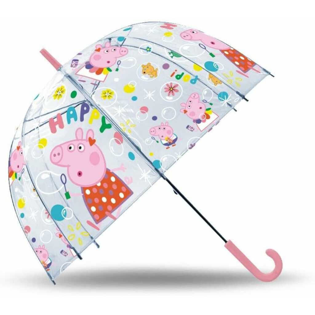 peppa pig paraguas transparente campana 46cm