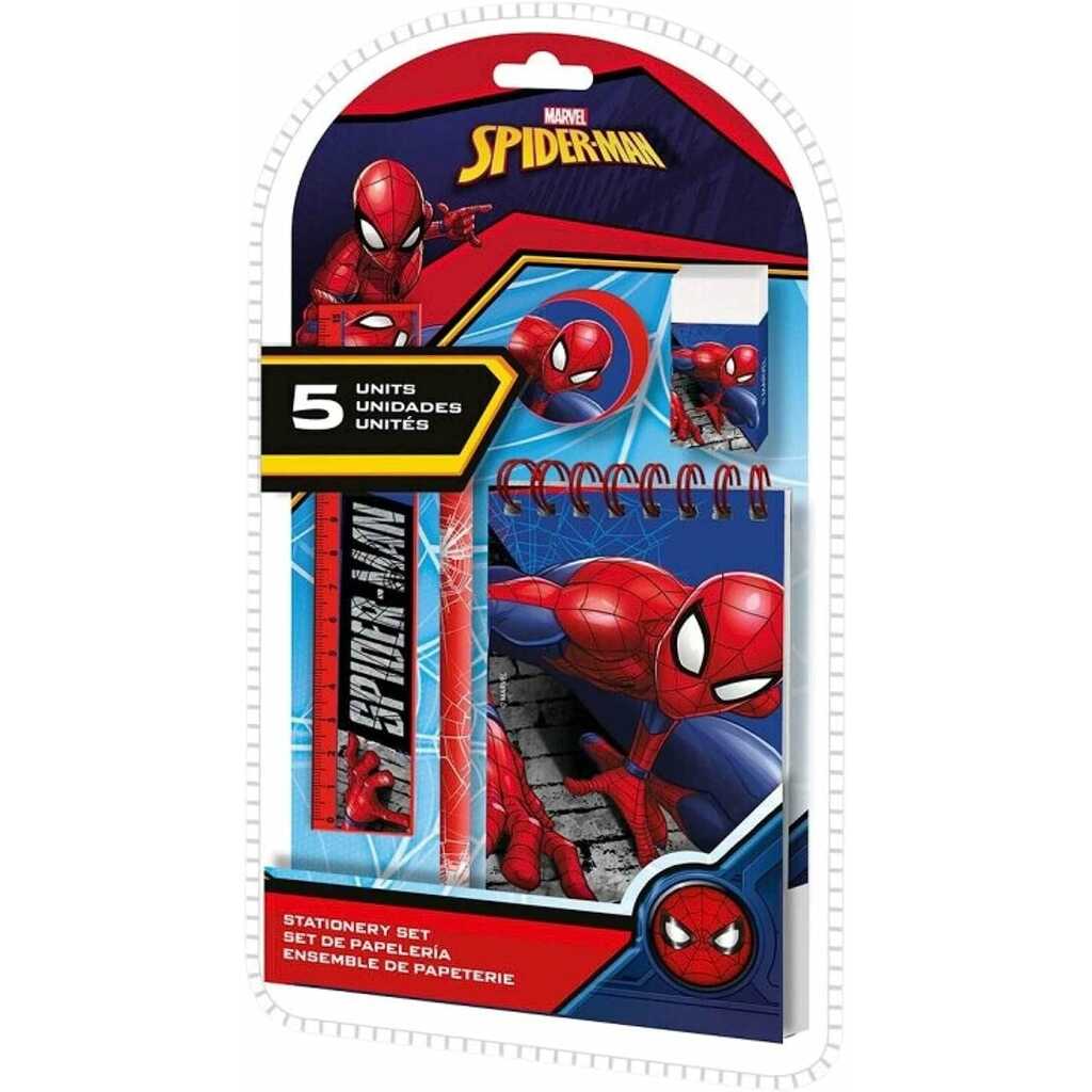 spiderman set de papelería 5pcs