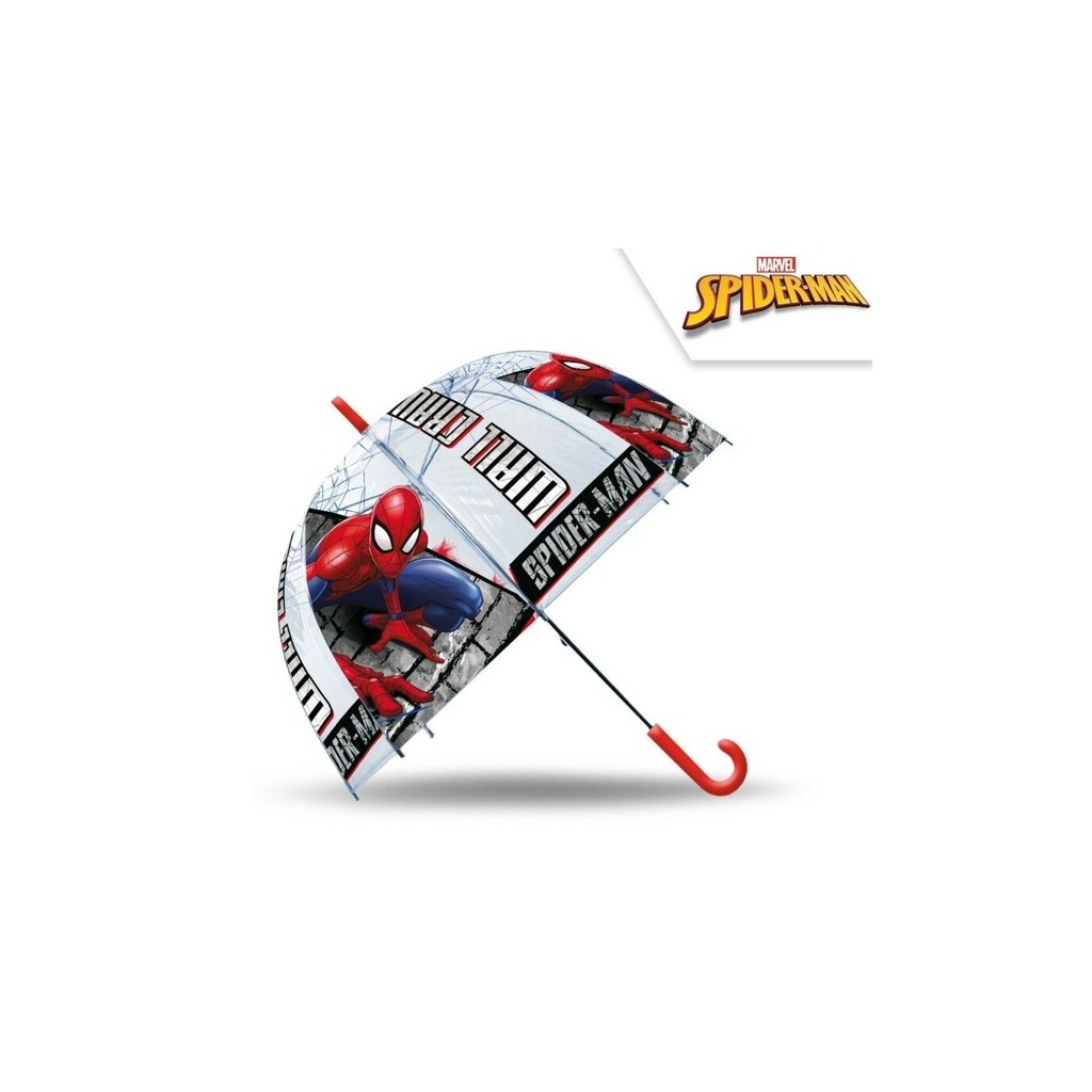 spiderman paraguas transparente campana 46cm